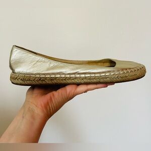 Cole Haan Gold Espadrille Flats